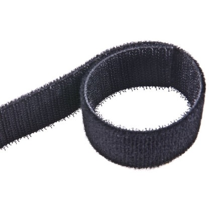 Suchý zip oboustranný, 20 mm , černý, NYLON 